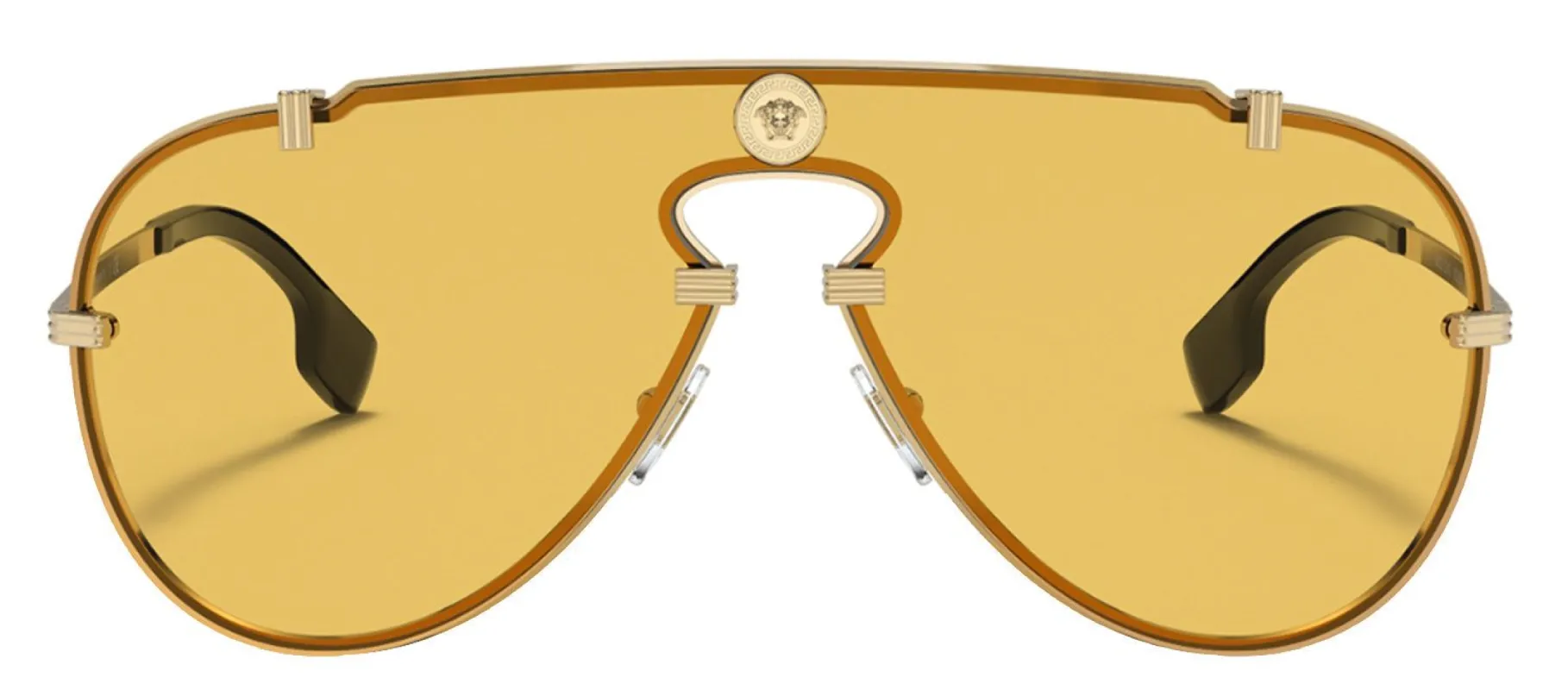 Versace VE 2243 100285 Shield Metal Gold Sunglasses with Yellow Lens sold by Gaffos