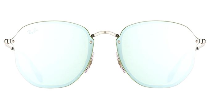 Ray-Ban RB 3579N 003/30 Square Metal Silver Sunglasses with Dark Green Silver Mirror Lens sold by Gaffos