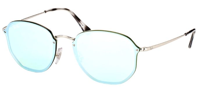 Ray-Ban RB 3579N 003/30 Square Metal Silver Sunglasses with Dark Green Silver Mirror Lens sold by Gaffos