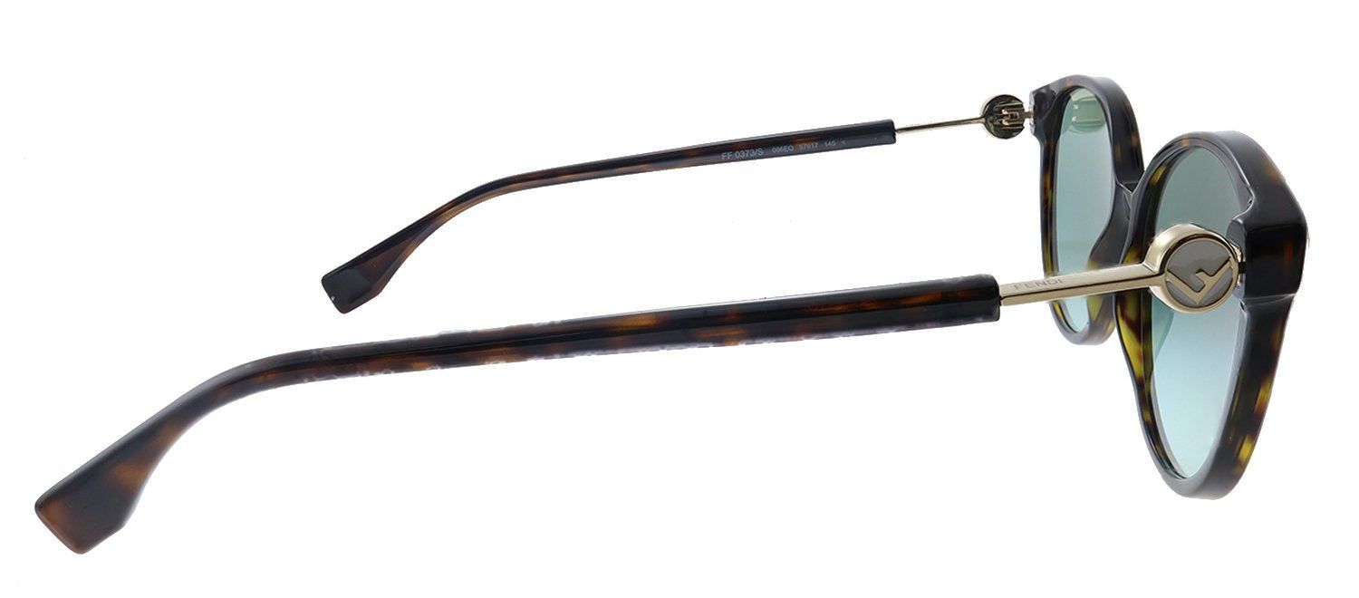 Fendi F is Fendi FF 0373/S 086 Cat-Eye Plastic Dark Havana Sunglasses with Green Gradient Lens sold by Gaffos product image thumbnail 3