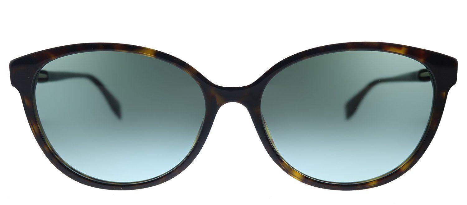 Fendi F is Fendi FF 0373/S 086 Cat-Eye Plastic Dark Havana Sunglasses with Green Gradient Lens sold by Gaffos