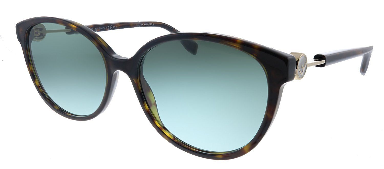 Fendi F is Fendi FF 0373/S 086 Cat-Eye Plastic Dark Havana Sunglasses with Green Gradient Lens sold by Gaffos product image thumbnail 2
