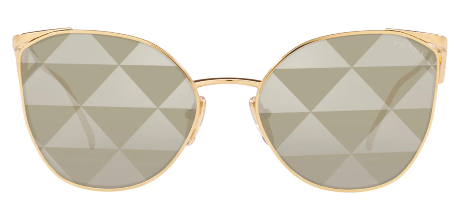 Prada PR 50ZS ZVN04T Fashion Metal Gold Sunglasses with Silver Lens sold by Gaffos