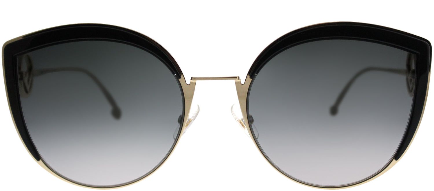 Fendi FF 0290 807 Cat-Eye Metal Black Sunglasses with Grey Gradient Lens sold by Gaffos
