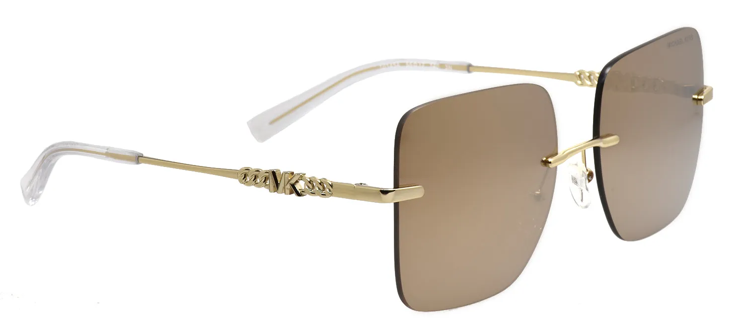 Michael Kors QUEBEC MK 1150 10145A Square Metal Brown Sunglasses with Brown Mirror Lens sold by Gaffos product image thumbnail 3