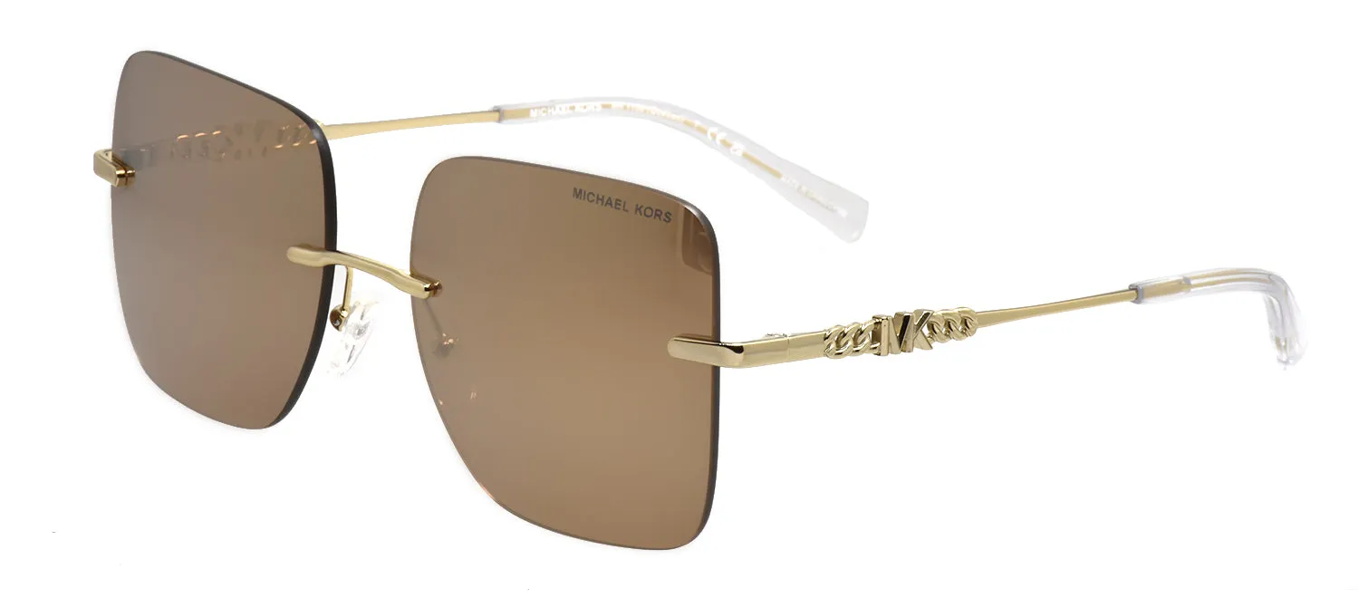 Michael Kors QUEBEC MK 1150 10145A Square Metal Brown Sunglasses with Brown Mirror Lens sold by Gaffos product image thumbnail 2