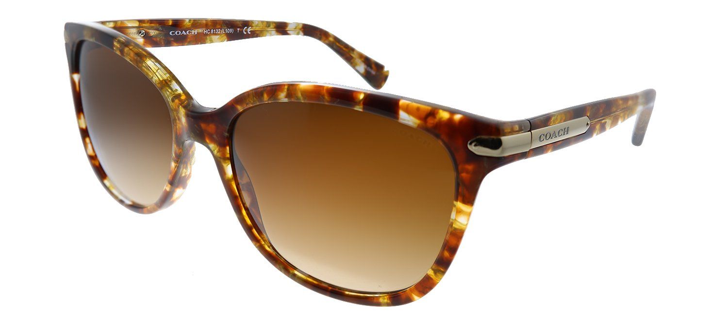 Coach L109 HC 8132 563174 Cat-Eye Plastic Havana Sunglasses with Brown Gradient Lens sold by Gaffos product image thumbnail 2
