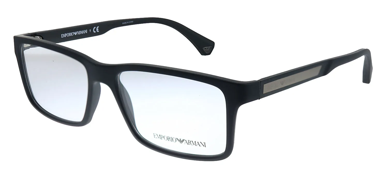 Emporio Armani EA 3038 5063 Rectangle Plastic Black Eyeglasses with Demo Lens sold by Gaffos product image thumbnail 2