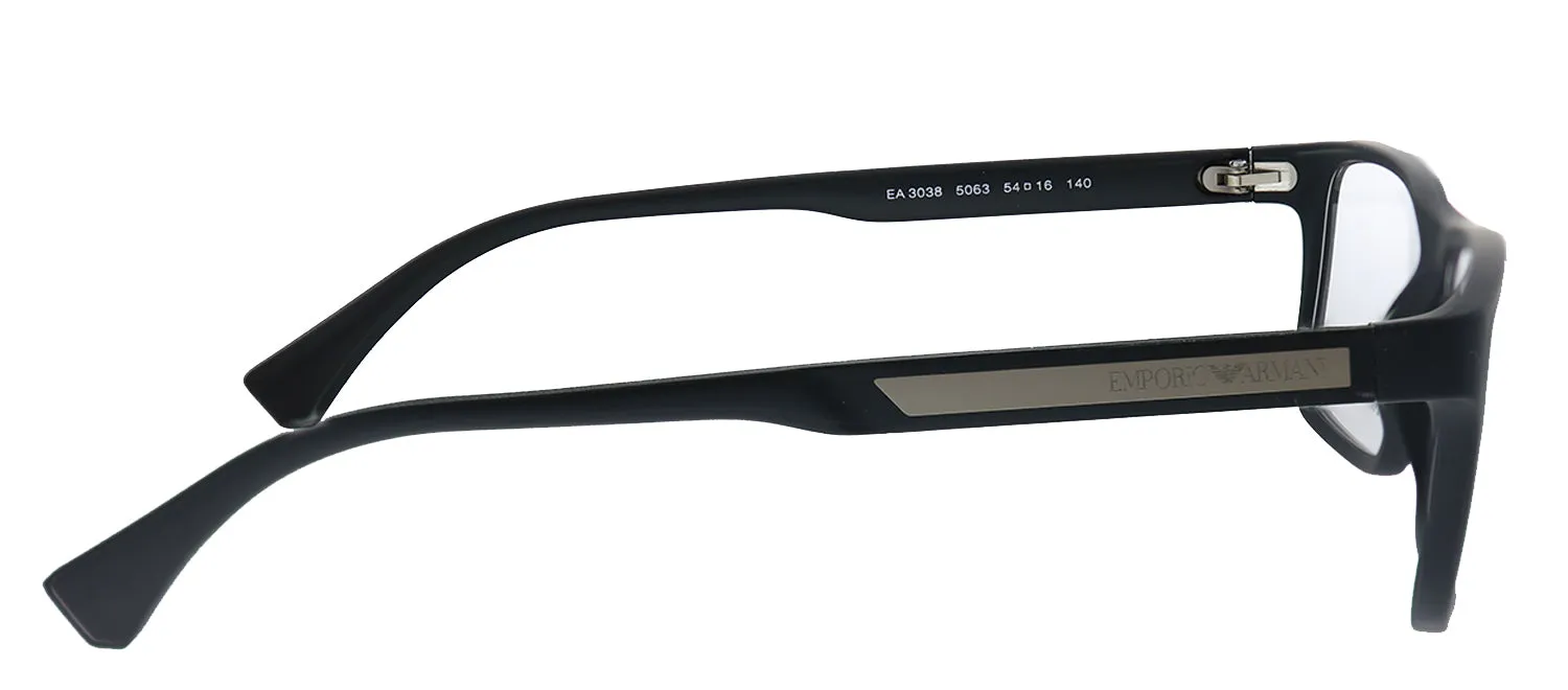 Emporio Armani EA 3038 5063 Rectangle Plastic Black Eyeglasses with Demo Lens sold by Gaffos product image thumbnail 3