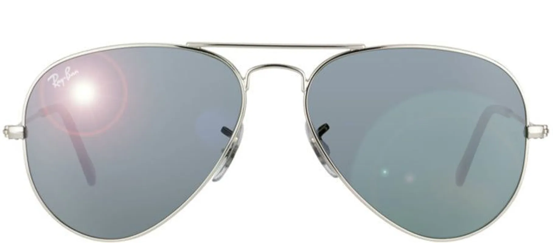 Ray-Ban RB 3025 W3275 Aviator Metal Silver Sunglasses with Crystal Grey Mirror Lens sold by Gaffos
