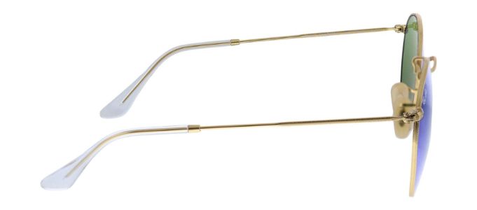 Ray-Ban RB 3447 112/4L Round Metal Gold Sunglasses with Blue Mirror Polarized Lens sold by Gaffos