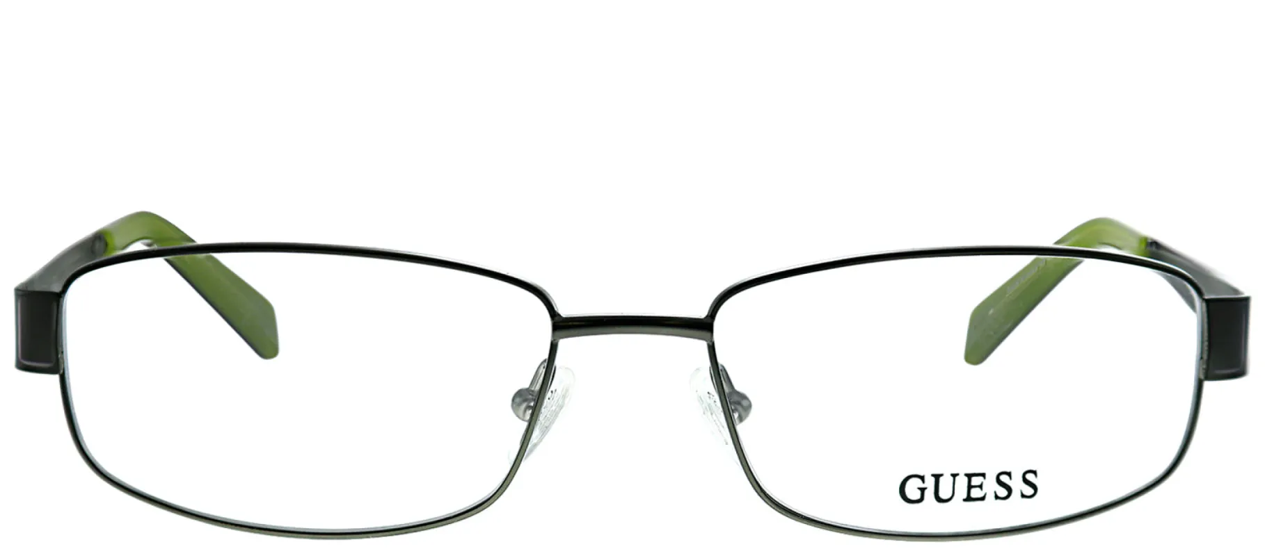 Guess GU 1769 OL Rectangle Metal Green Eyeglasses with Demo Lens sold by Gaffos