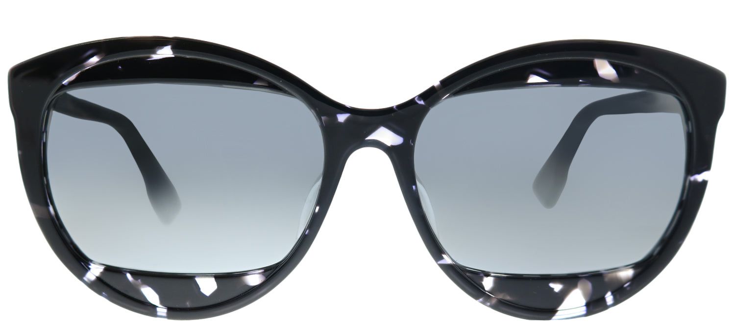 Dior Mania 2 AB8 T4 Round Plastic Grey Sunglasses with Silver Mirror Lens sold by Gaffos