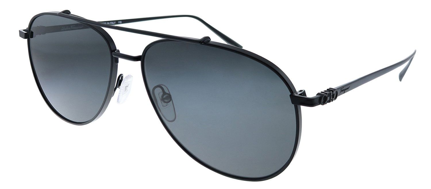 Salvatore Ferragamo SF 201S 002 Aviator Metal Black Sunglasses with Grey Lens sold by Gaffos product image thumbnail 2