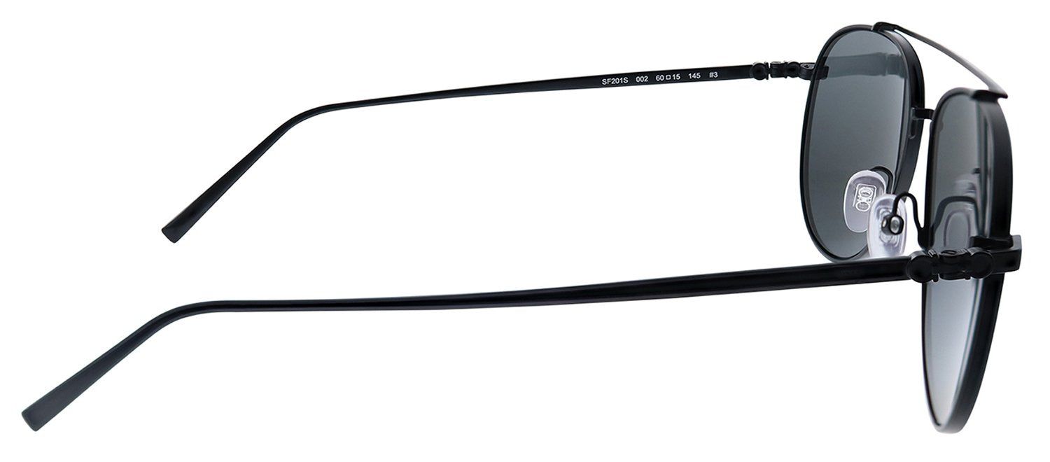 Salvatore Ferragamo SF 201S 002 Aviator Metal Black Sunglasses with Grey Lens sold by Gaffos product image thumbnail 3