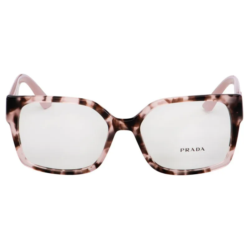 Prada PR 10WV ROJ1O1 Rectangle Plastic Pink Eyeglasses with Logo Stamped Demo Lenses sold by Gaffos