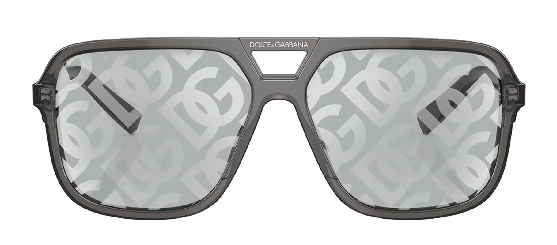 Dolce & Gabbana DG 4354 3160AL Square Plastic Grey Sunglasses with Grey Mirror Lens sold by Gaffos