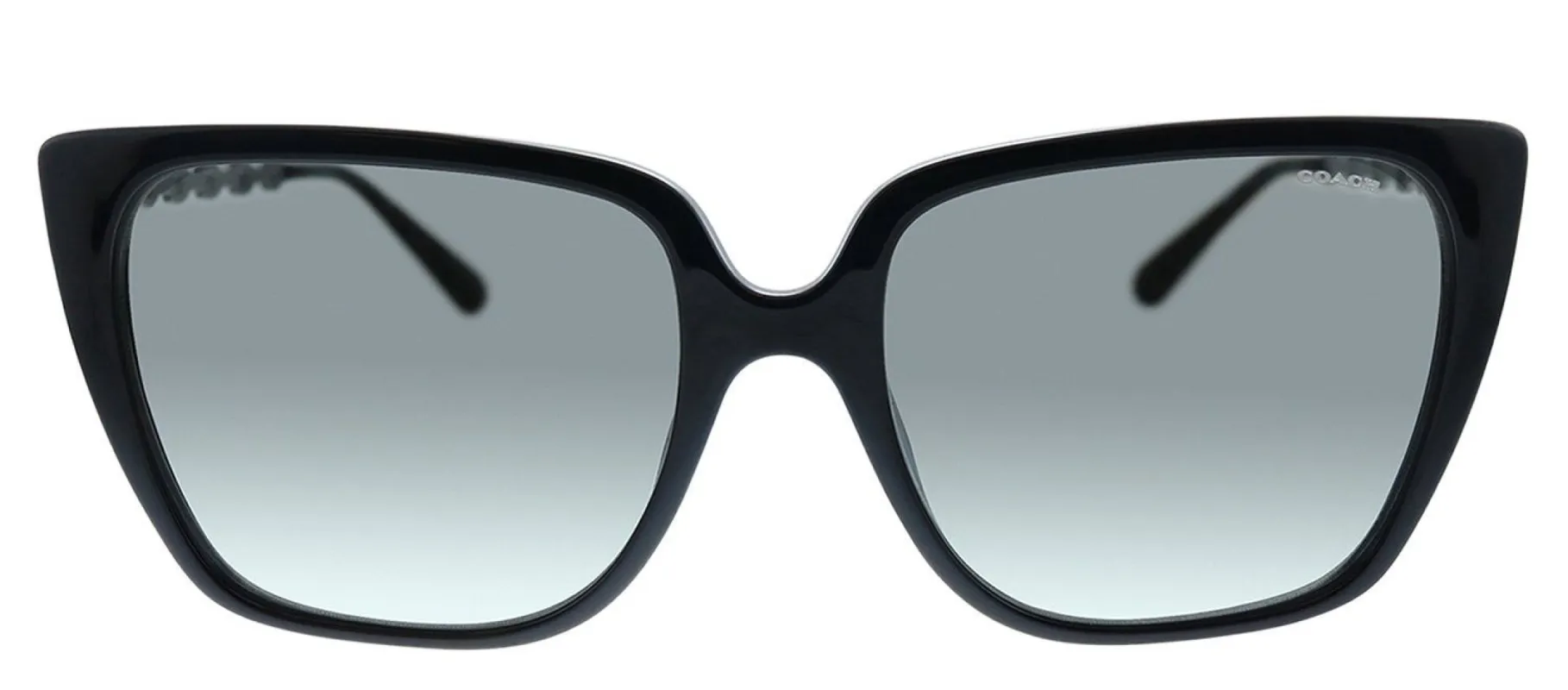 Coach HC 8256U 500211 Square Plastic Black Sunglasses with Grey Gradient Lens sold by Gaffos