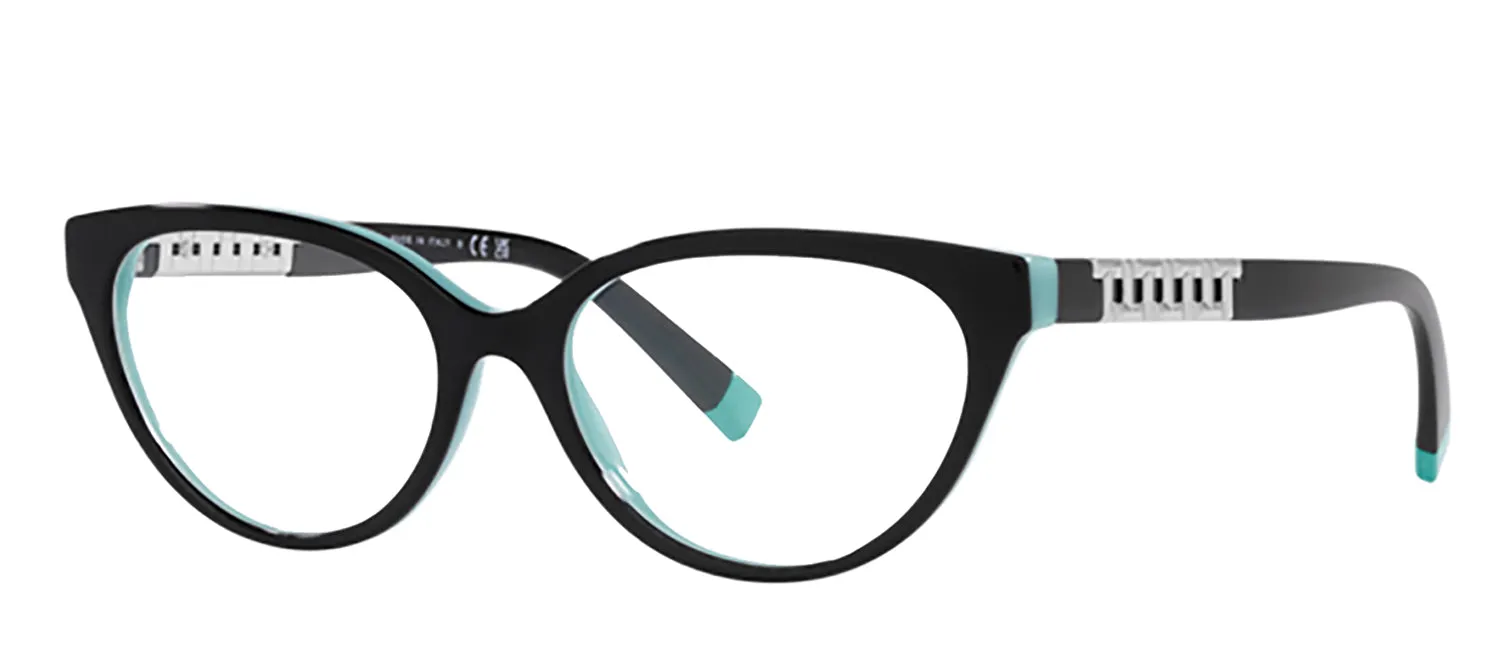 Tiffany & Co. TF 2226 8055 Cat-Eye Plastic Black Eyeglasses with Logo Stamped Demo Lenses sold by Gaffos product image thumbnail 2