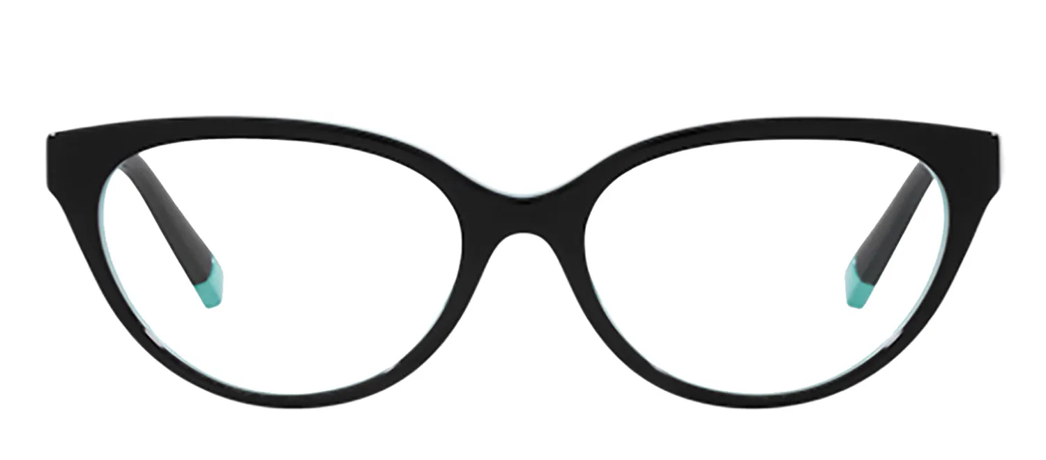 Tiffany & Co. TF 2226 8055 Cat-Eye Plastic Black Eyeglasses with Logo Stamped Demo Lenses sold by Gaffos