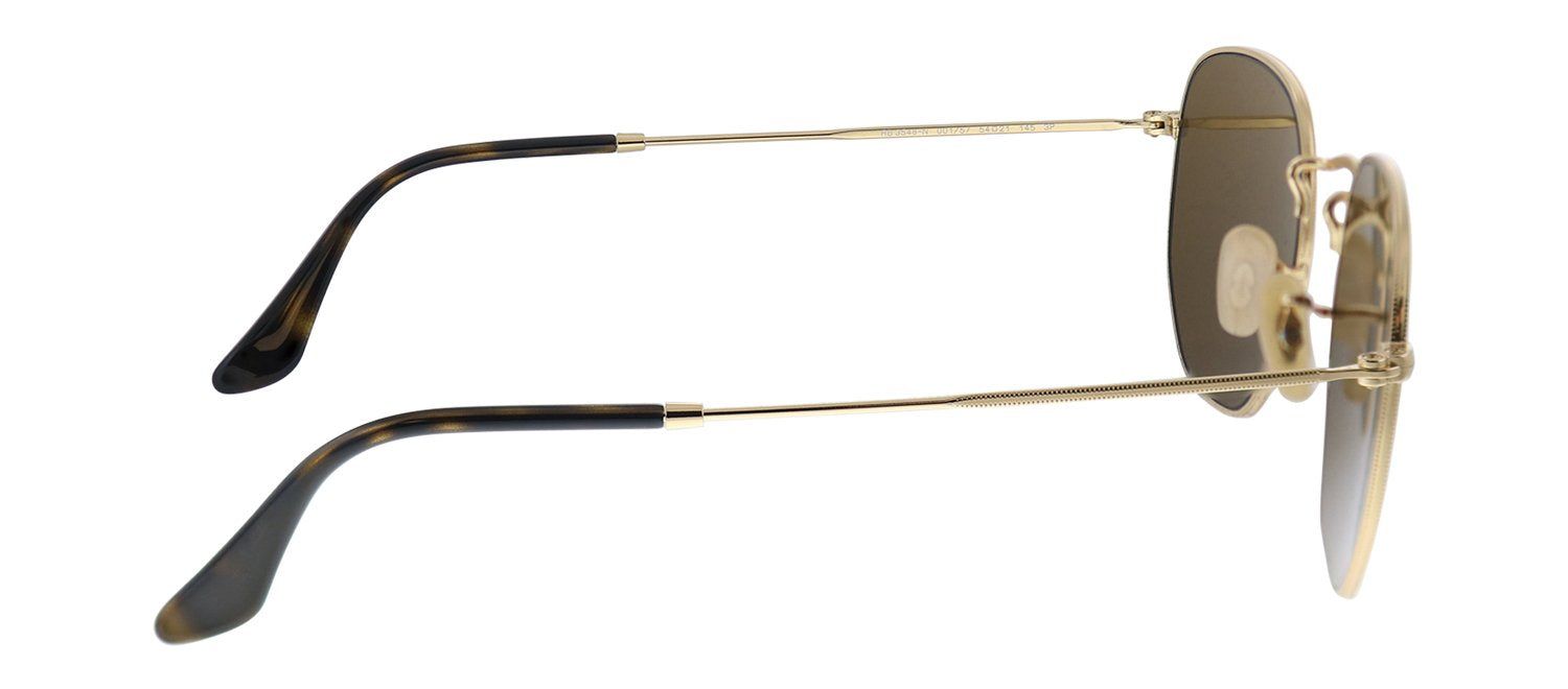 Ray-Ban RB 3548N 001/57 Geometric Metal Gold Sunglasses with Brown Polarized Lens sold by Gaffos product image thumbnail 3