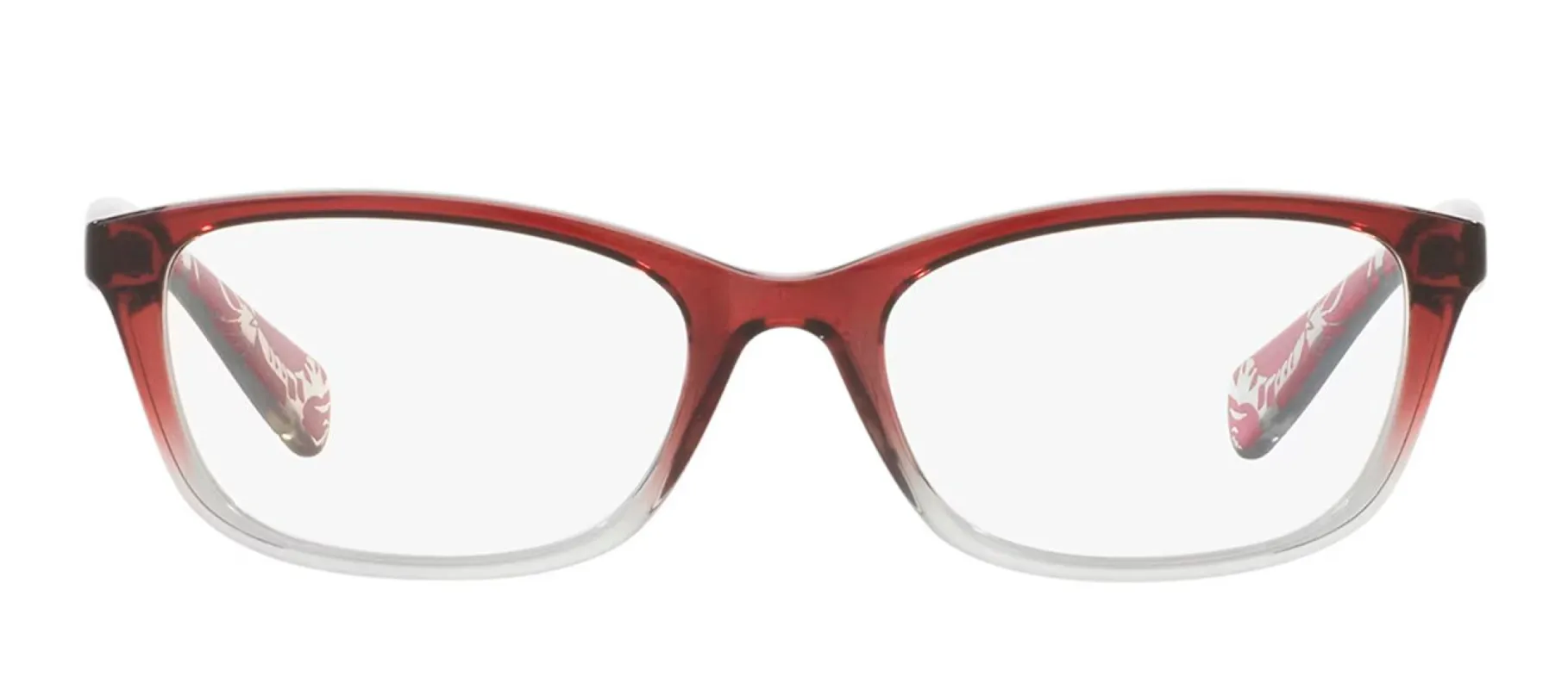 Ralph by Ralph Lauren RA 7072 1510 Rectangle Plastic Red Eyeglasses with Logo Stamped Demo Lenses sold by Gaffos