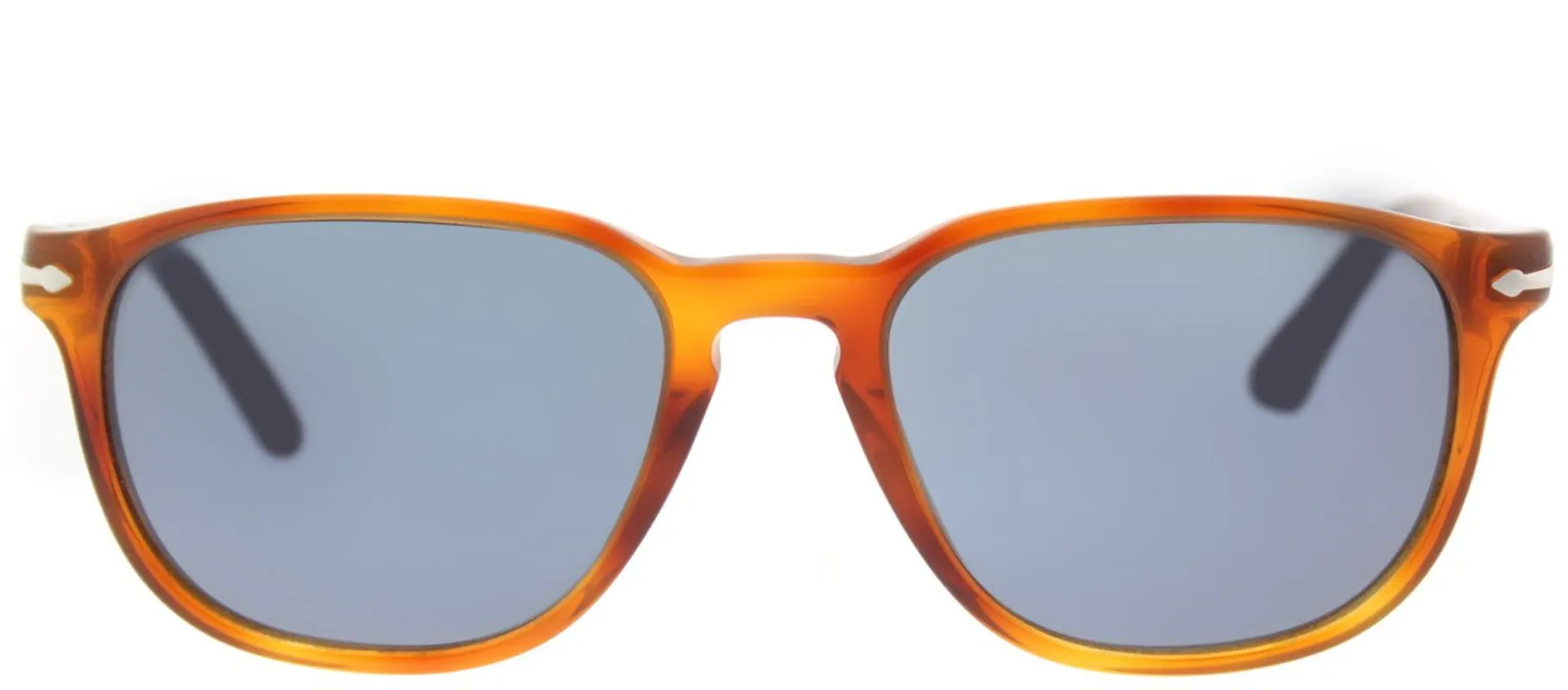 Persol PO 3019 96/56 Square Plastic Brown Sunglasses with Crystal Blue Lens sold by Gaffos