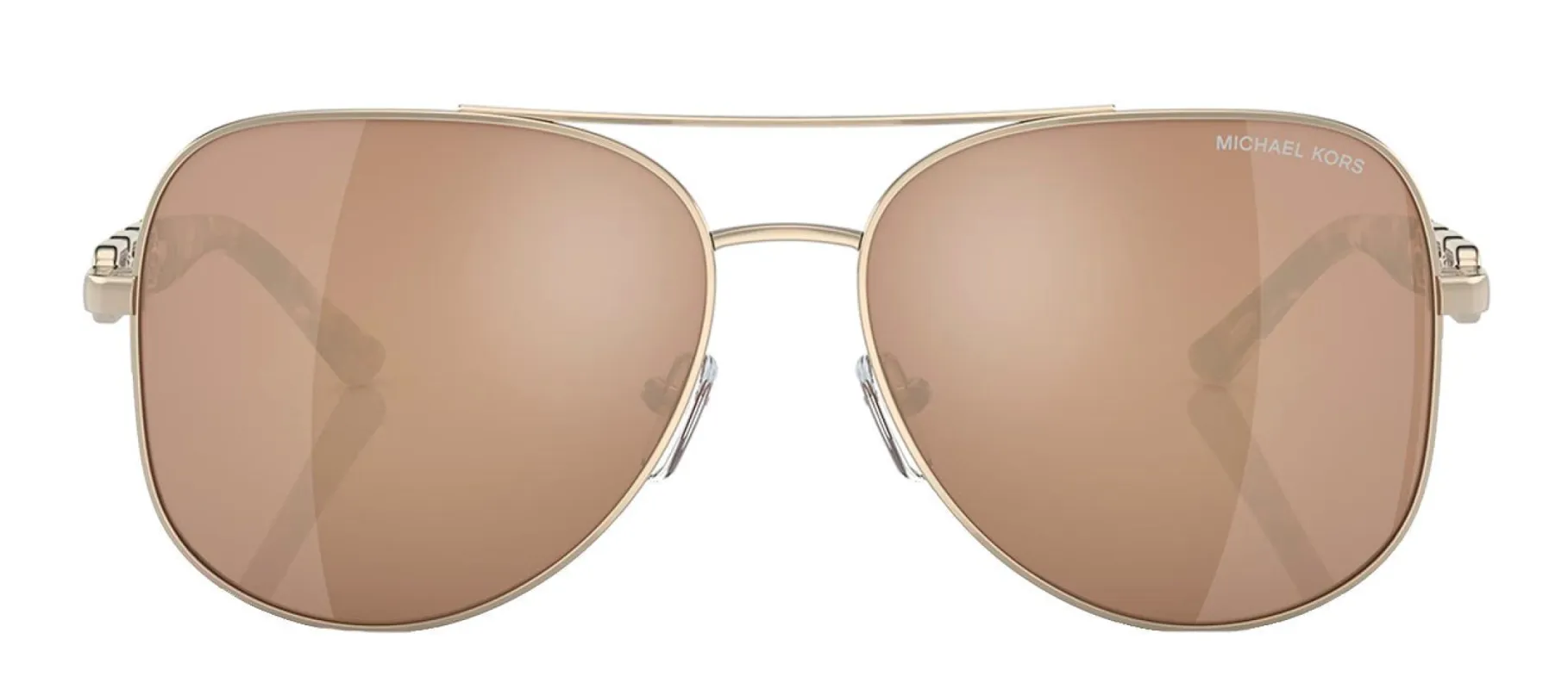 Michael Kors MK 1121 10147P Aviator Metal Gold Sunglasses with Gold Mirror Lens sold by Gaffos
