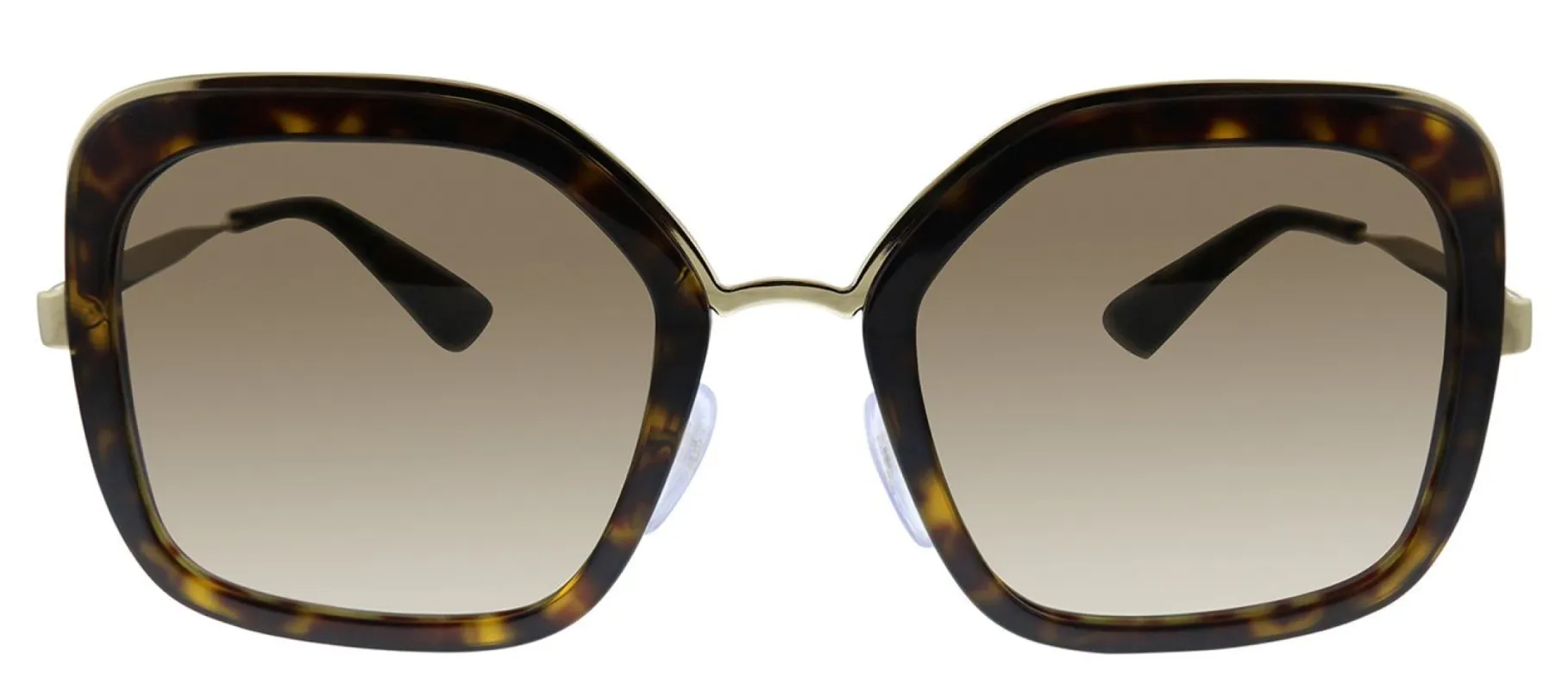 Prada PR 57US 2AU3D0 Square Plastic Havana Sunglasses with Brown Gradient Lens sold by Gaffos