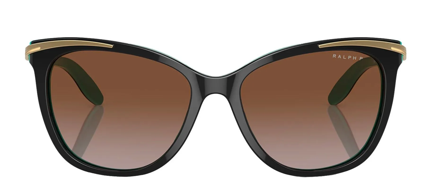 Ralph by Ralph Lauren RA 5203 6076T5 Cat-Eye Plastic Black Sunglasses with Brown Gradient Lens sold by Gaffos