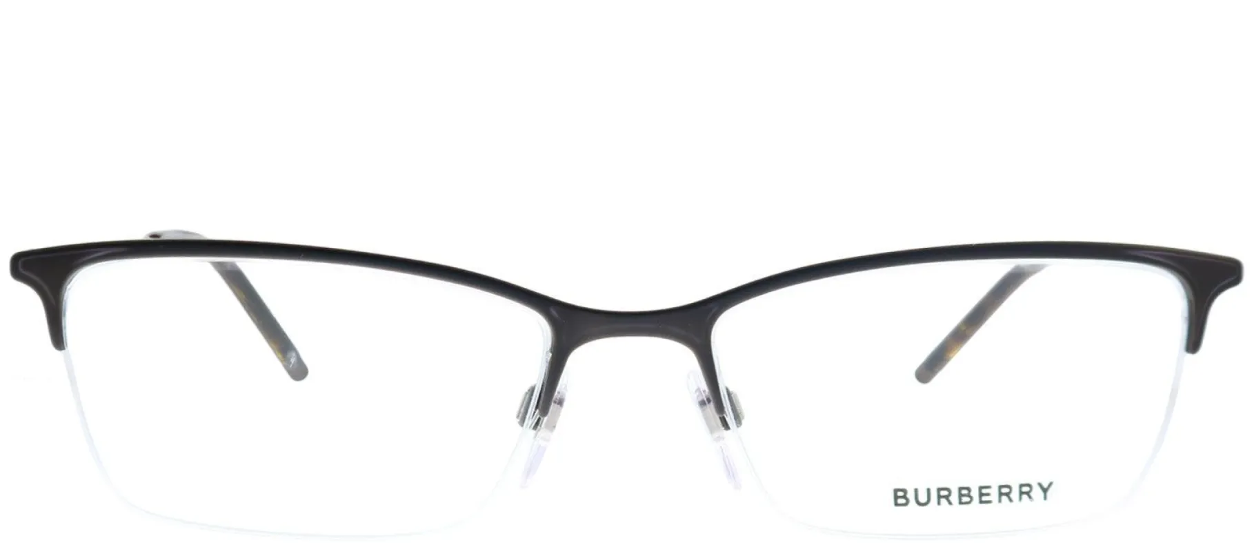 Burberry BE 1278 1012 Semi-Rimless Metal Brown Eyeglasses with Demo Lens sold by Gaffos