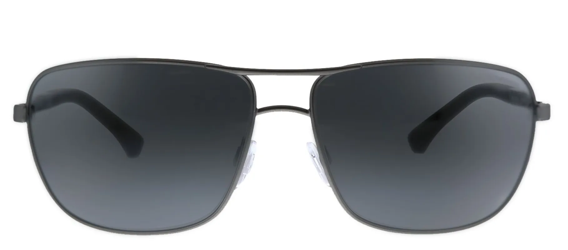 Emporio Armani EA 2033 313087 Rectangle Metal Gunmetal Sunglasses with Grey Lens sold by Gaffos