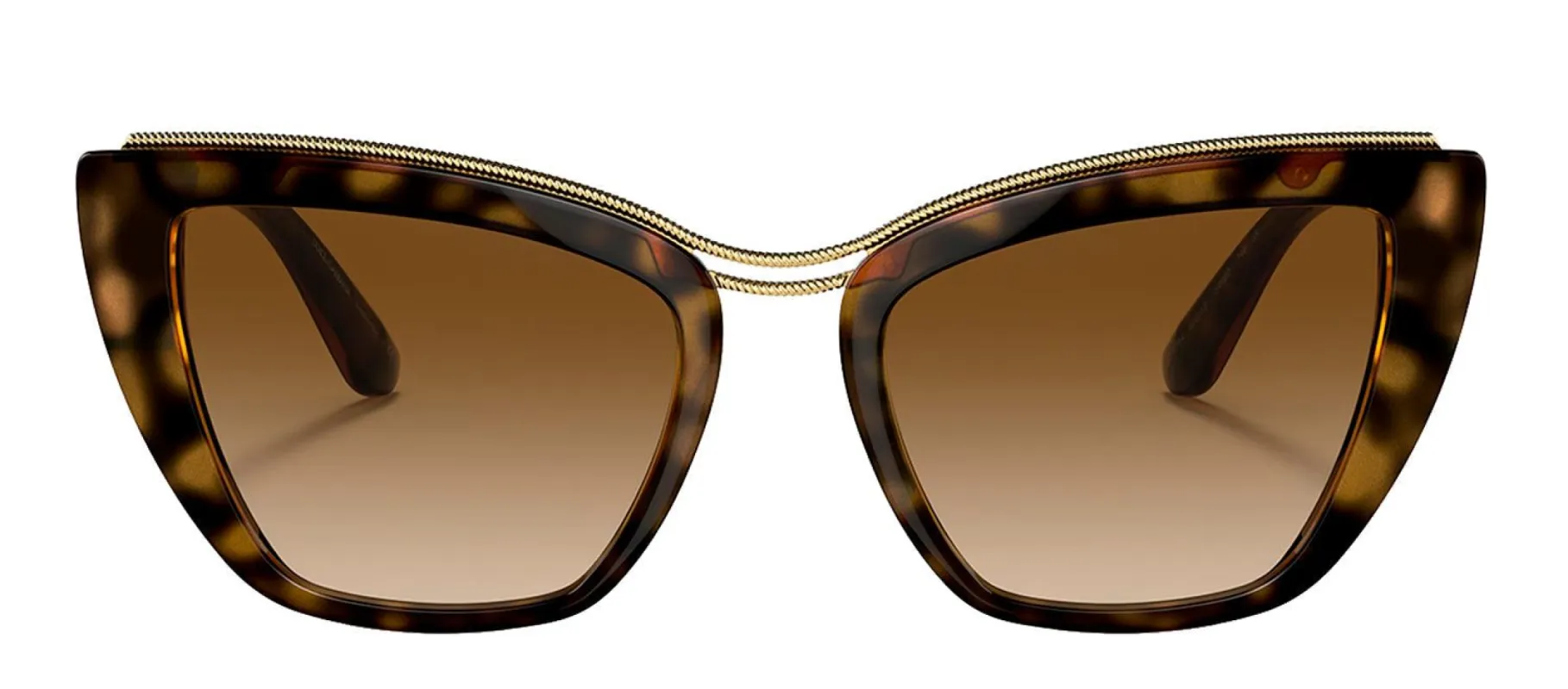 Dolce & Gabbana DG 6144 502/13 Cat-Eye Plastic Havana Sunglasses with Brown Gradient Lens sold by Gaffos