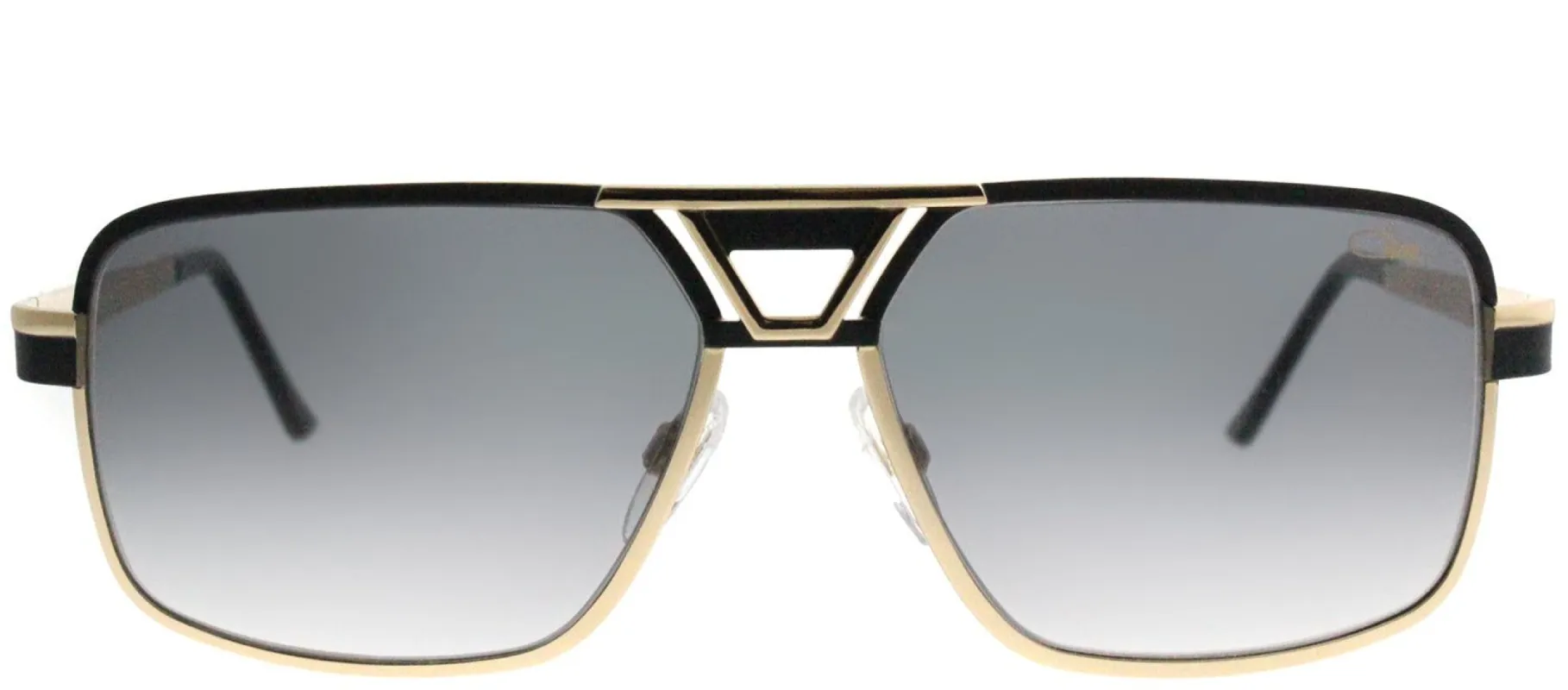 Cazal Cazal 9071 001SG Rectangle Metal Black Sunglasses with Grey Lens sold by Gaffos