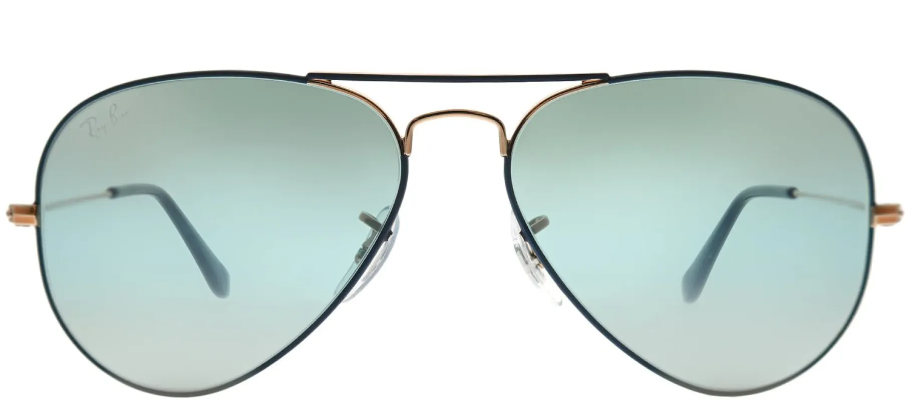 Ray-Ban RB 3025 9156AJ Aviator Metal Bronze Sunglasses with Blue Gradient Mirror Lens sold by Gaffos