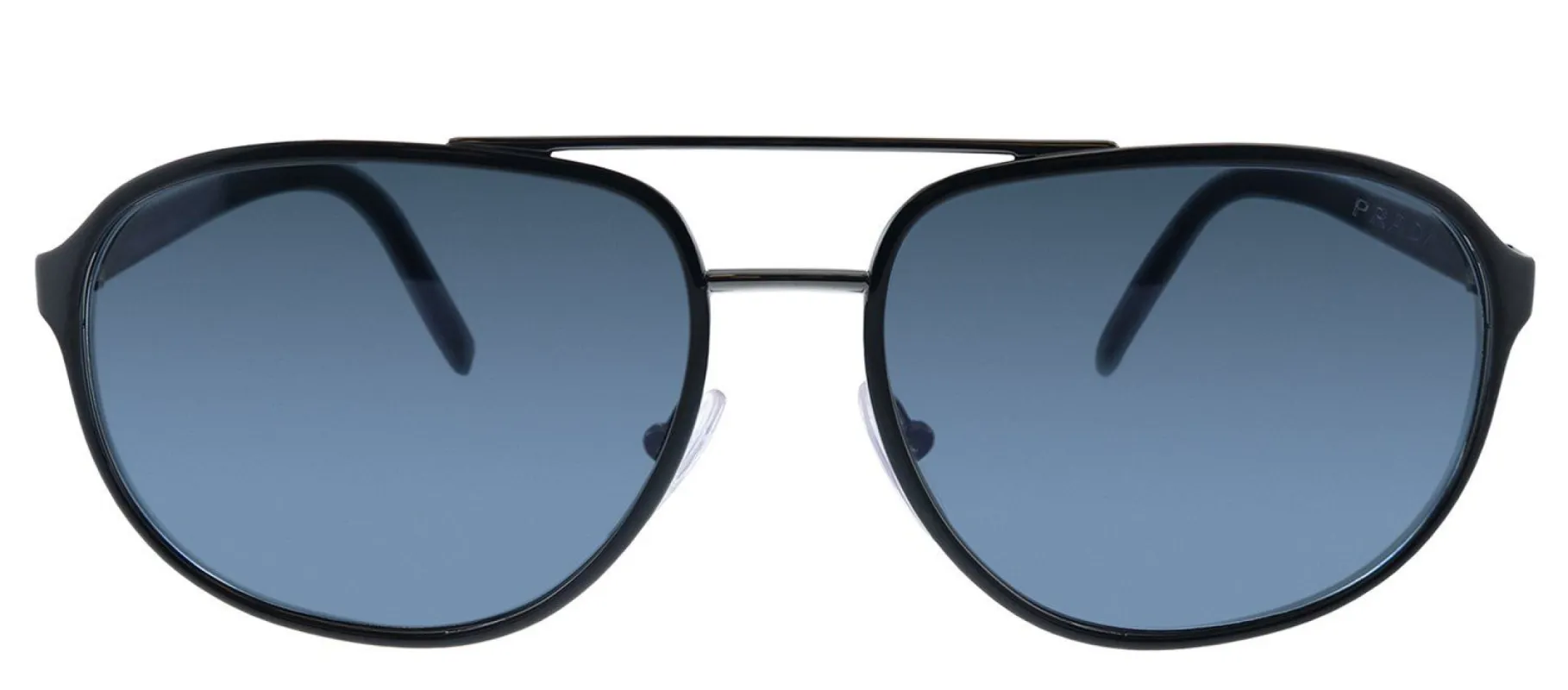 Prada PR 53XS YDC0A9 Pillow Metal Black Sunglasses with Grey Lens sold by Gaffos
