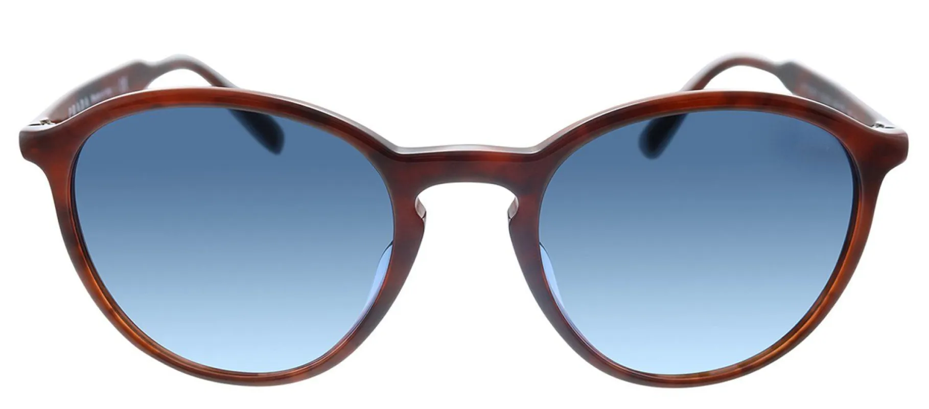 Prada PR 05XSF 549735 Oval Plastic Tortoise Sunglasses with Blue Gradient Lens sold by Gaffos