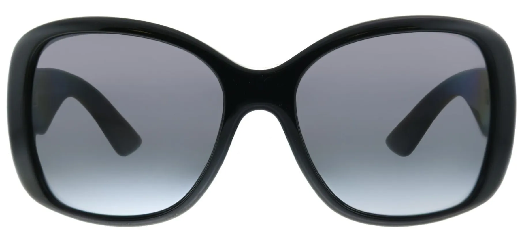 Prada PR 32PS 1AB5W1 Oval Plastic Black Sunglasses with Grey Gradient Polarized Lens sold by Gaffos