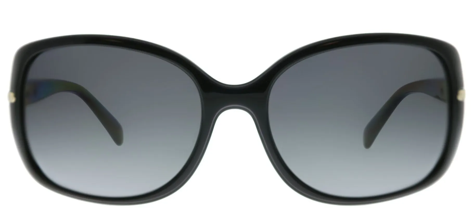 Prada PR 08OS 1AB5W1 Rectangle Plastic Black Sunglasses with Grey Gradient Polarized Lens sold by Gaffos