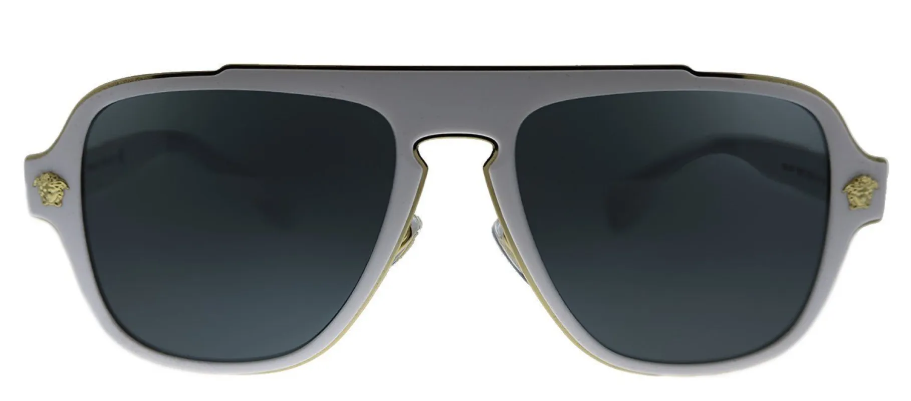Versace VE 2199 100287 Geometric Plastic White Sunglasses with Grey Lens sold by Gaffos