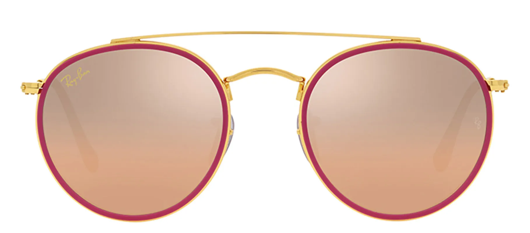 Ray-Ban RB 3647N 92373E Round Metal Gold Sunglasses with Silver Mirror Lens sold by Gaffos