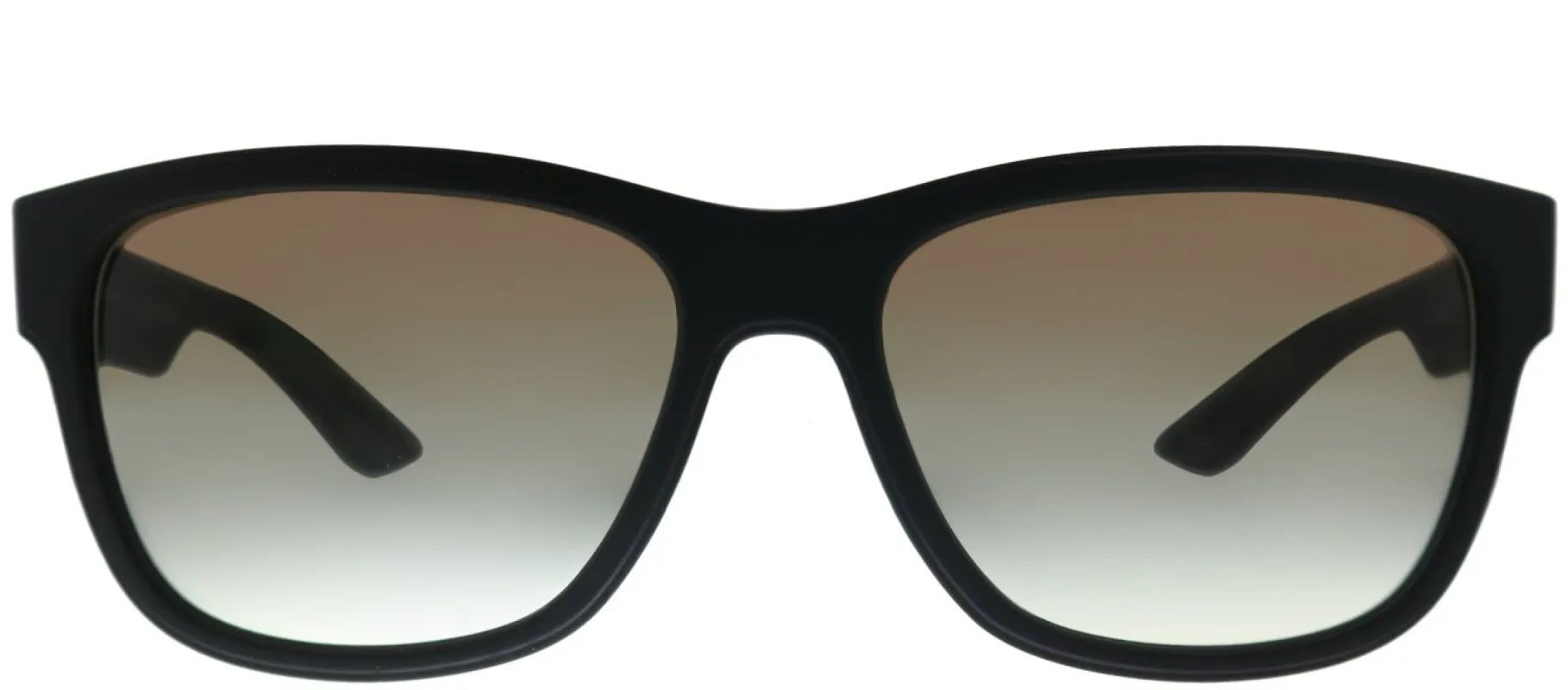 Prada Linea Rossa Lifestyle PS 03QS DG00A7 Rectangle Plastic Black Sunglasses with Grey Gradient Lens sold by Gaffos