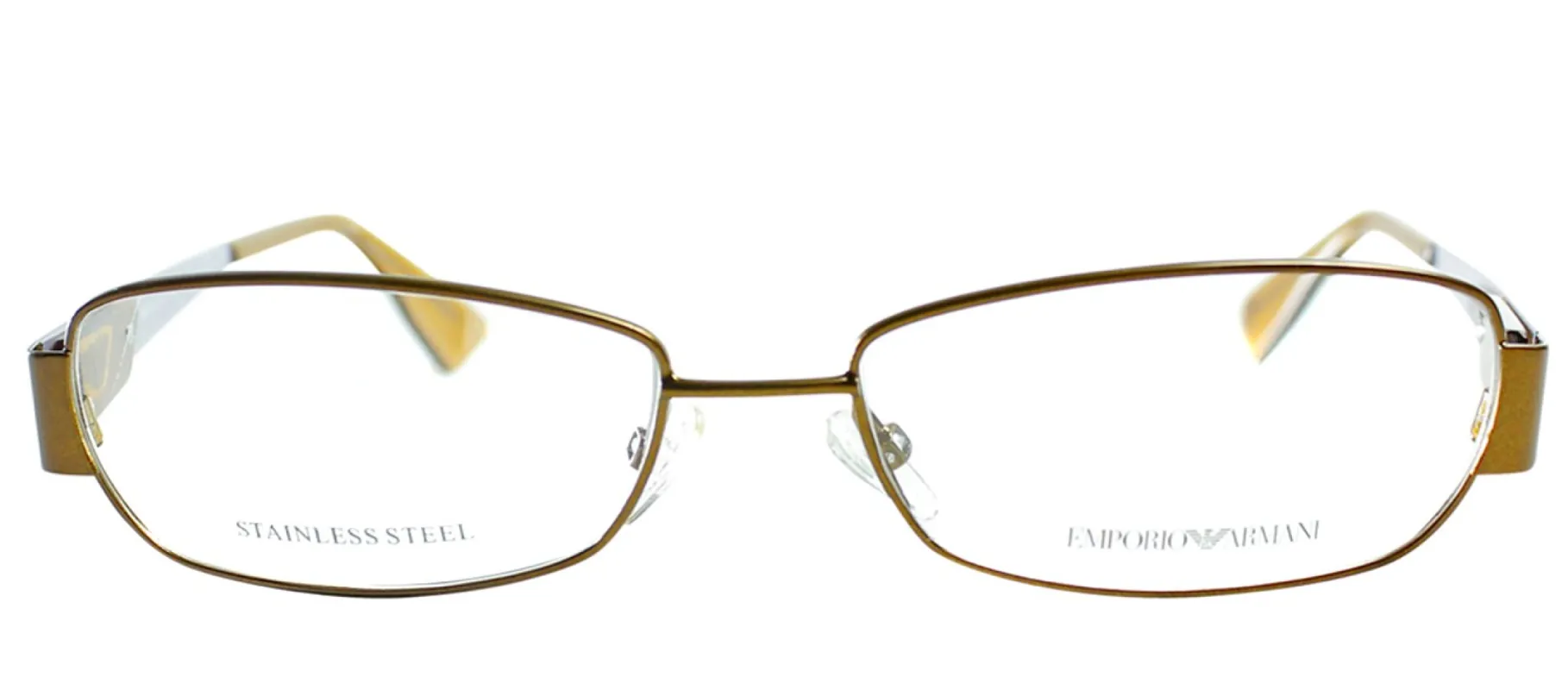 Emporio Armani EA 9669 UTR Rectangle Metal Brown Eyeglasses with Demo Lens sold by Gaffos
