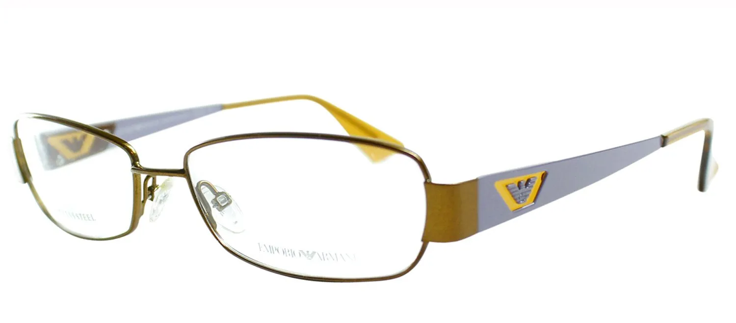Emporio Armani EA 9669 UTR Rectangle Metal Brown Eyeglasses with Demo Lens sold by Gaffos product image thumbnail 2