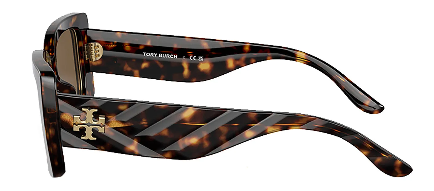 Tory Burch TY 7188U 172873 Rectangle Plastic Brown Sunglasses with Dark Brown Lens sold by Gaffos product image thumbnail 3