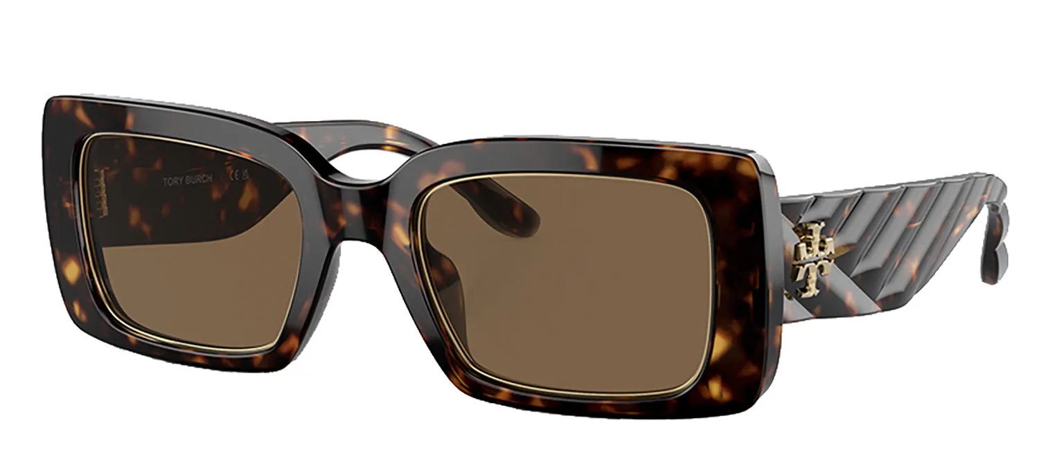Tory Burch TY 7188U 172873 Rectangle Plastic Brown Sunglasses with Dark Brown Lens sold by Gaffos product image thumbnail 2