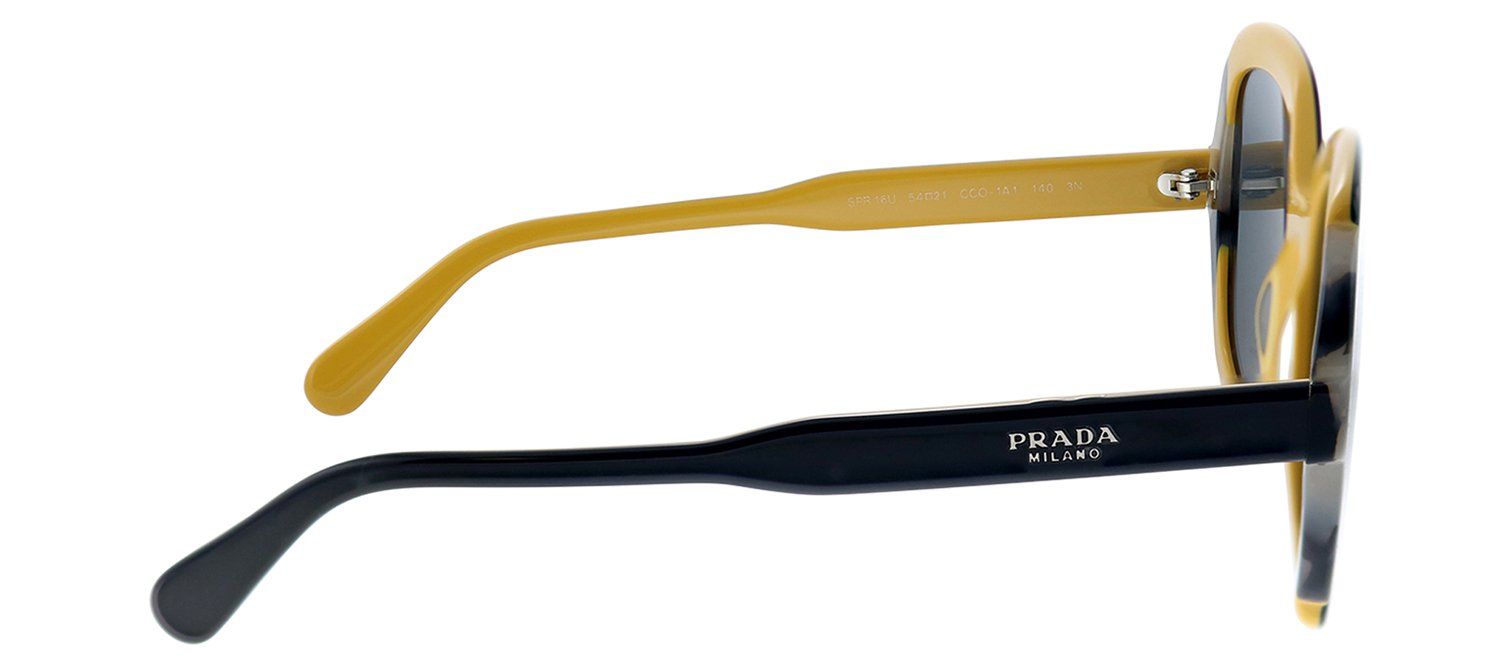 Prada PR 16US CCO1A1 Square Plastic Black Sunglasses with Grey Lens sold by Gaffos product image thumbnail 3