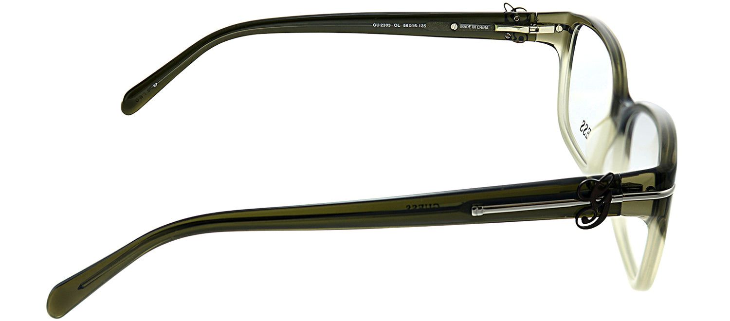Guess GU 2303 Ol Rectangle Plastic Green Eyeglasses with Demo Lens sold by Gaffos product image thumbnail 3
