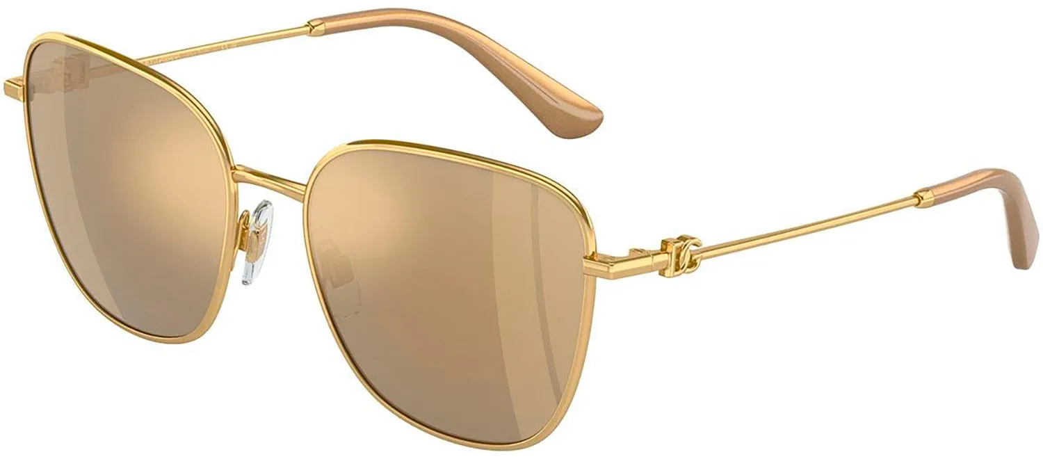 Dolce & Gabbana DG 2293 02/7P Butterfly Metal Gold Sunglasses with Gold Mirror Lens sold by Gaffos product image thumbnail 2