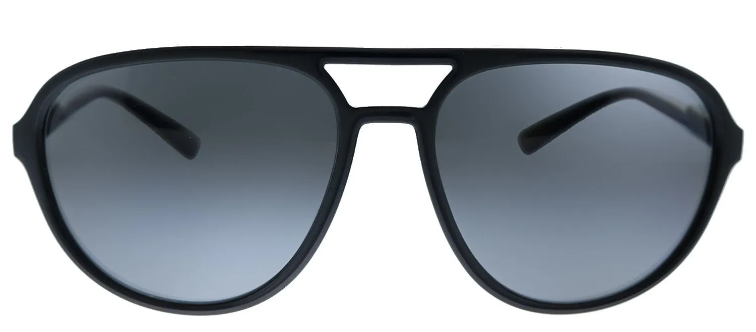 Dolce & Gabbana DG 6150 252581 Aviator Plastic Matte Black Sunglasses with Grey Polarized Lens sold by Gaffos